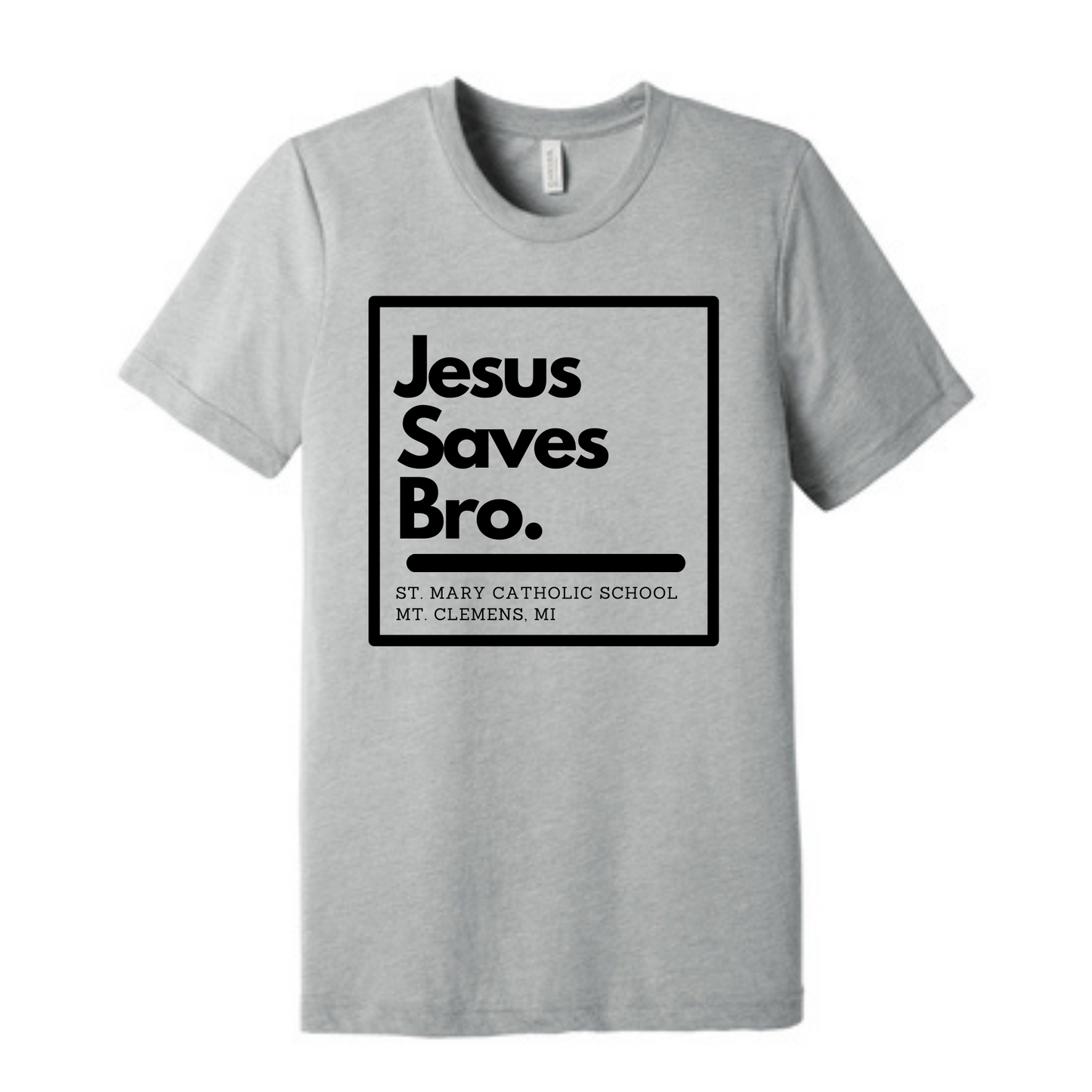 Adult Jesus Saves Bro. T-Shirt BELLA+CANVAS®