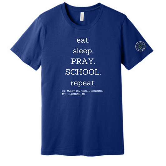 Youth Eat. Sleep. Pray. T-Shirt BELLA+CANVAS ® Unisex Short Sleeve